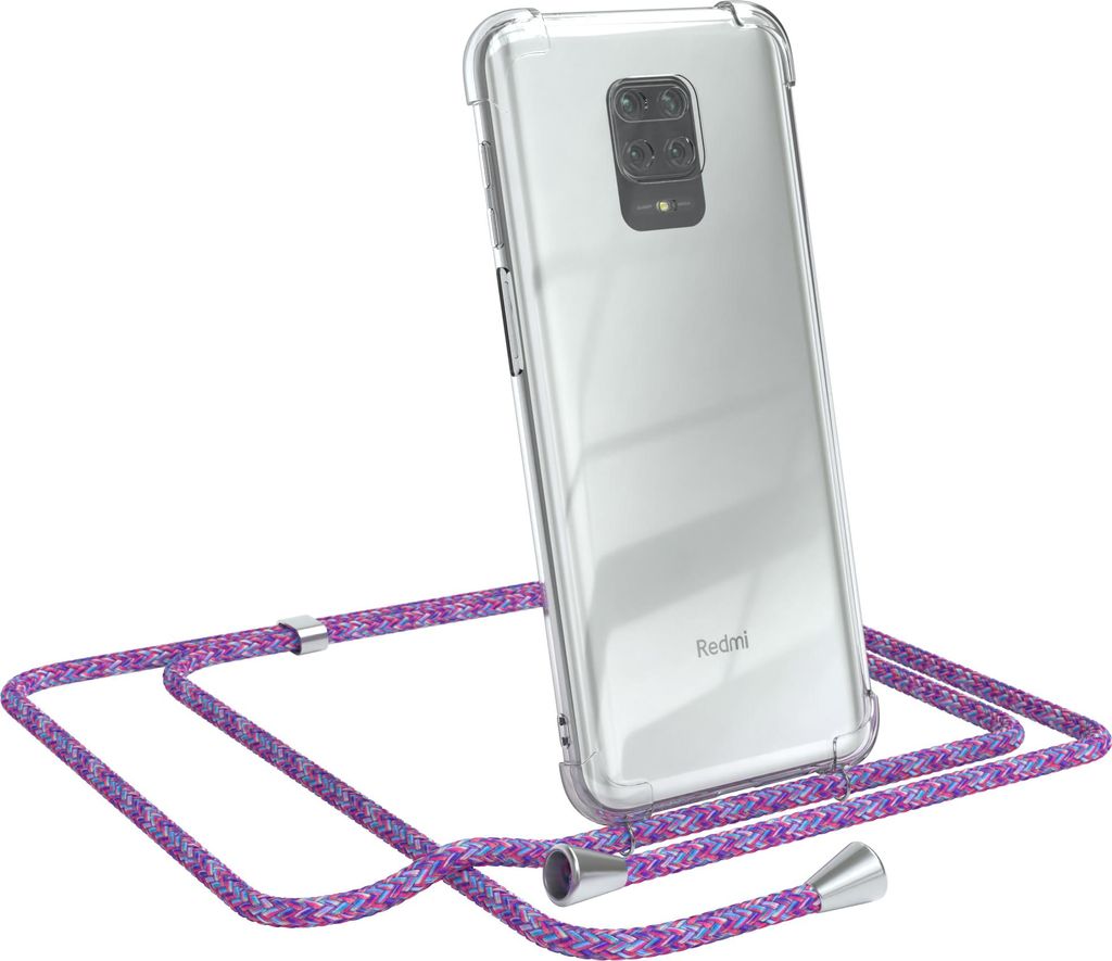 EAZY CASE Handykette mit Hülle für Xiaomi Redmi Note 9S / 9 Pro / 9 Pro Max Backcover Handykette, zum Umhängen in Bunt