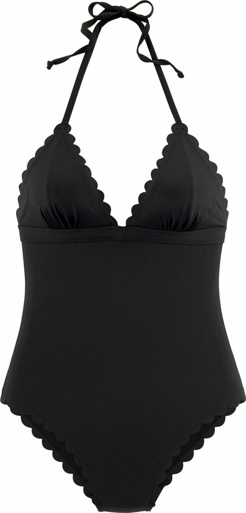 LASCANA Badeanzug schwarz Größe 36 Cup C/D