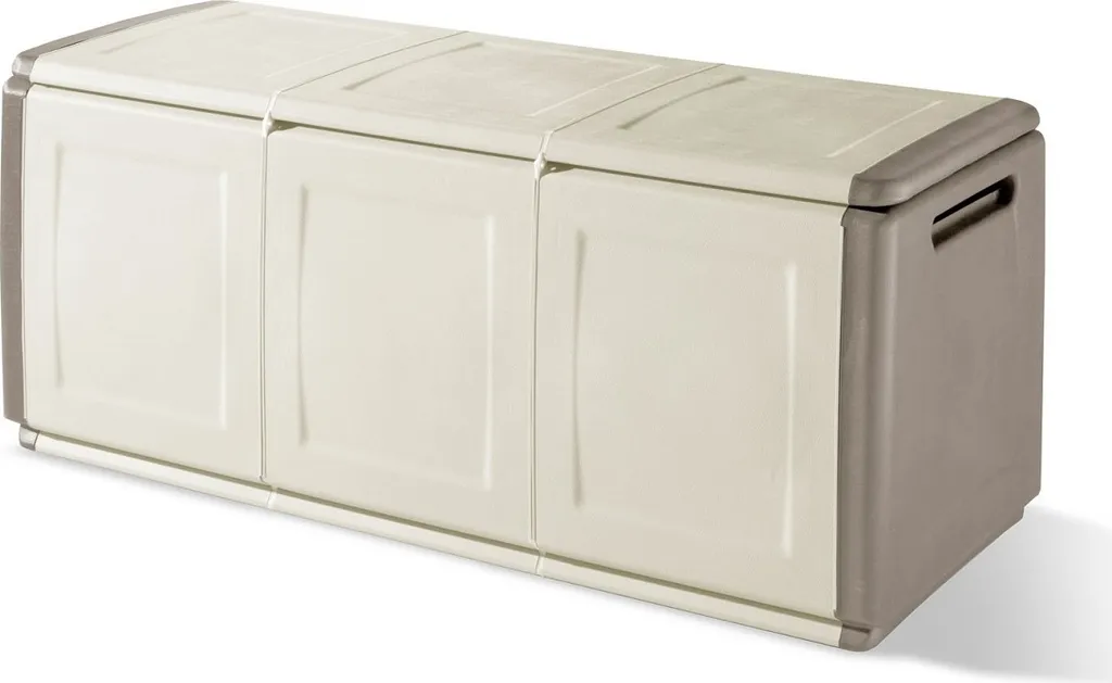 Lot de 3 paniers de rangement empilables Linea Cube coloris beige