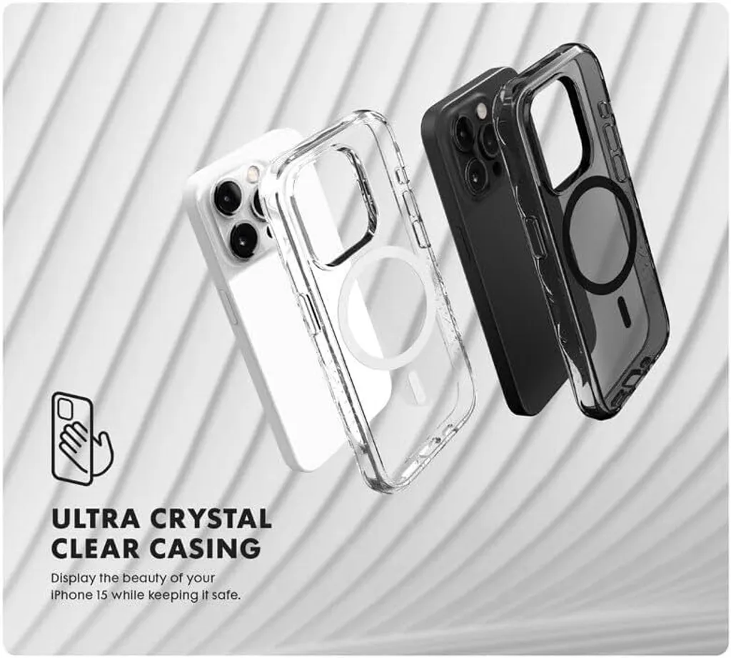 Protection MagSafe iPhone 15 Pro LAUT Crystal Matter X Usage Quotidien Robuste