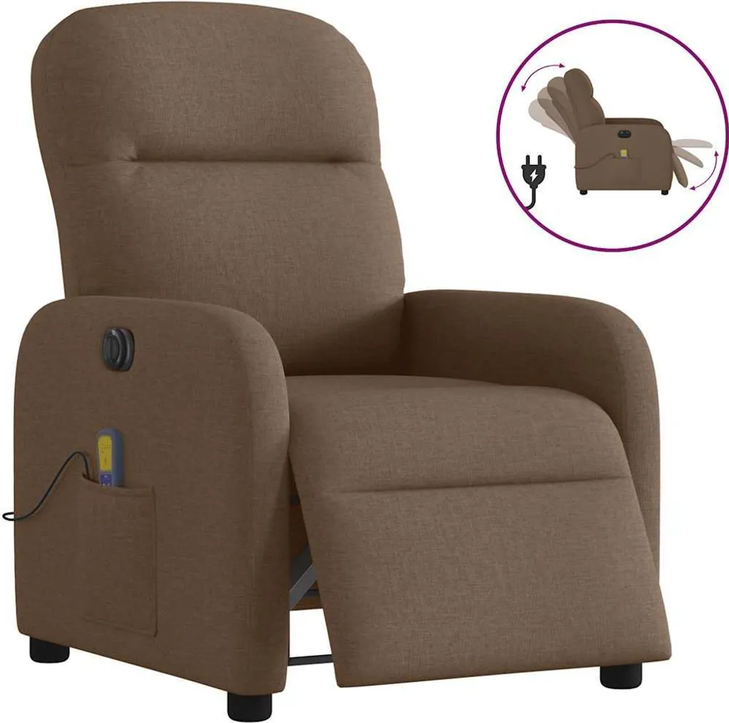 Fauteuil de massage électrique marron : idéal pour le repos du dos
