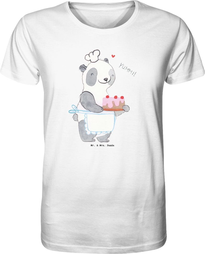 Mr. & Mrs. Panda Tshirt Bär Kochen Größe M - Weiß - Geschenk, Hobbykoch, Hobbyköchin, T-Shirt Herren, shirt, Basic-Shirt, Herren-T-Shirt