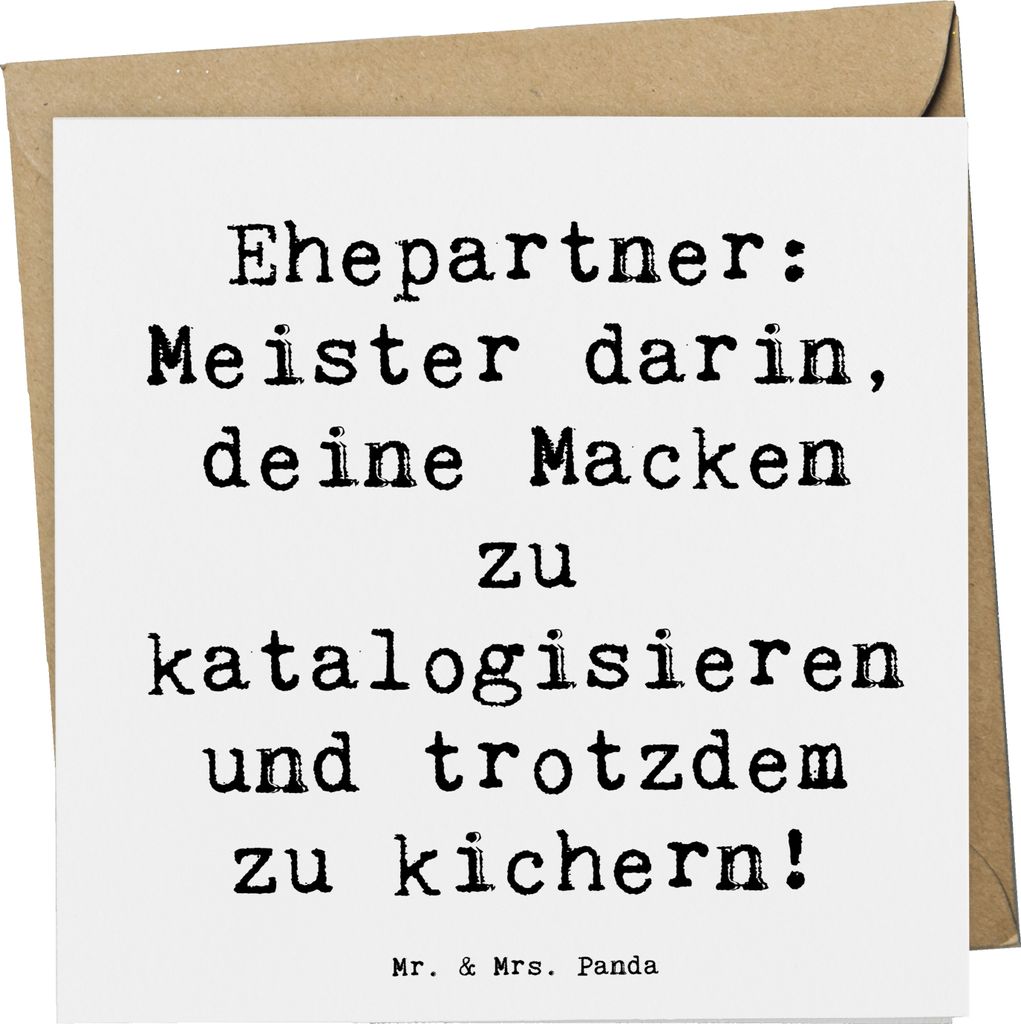 Mr. & Mrs. Panda Deluxe Karte Spruch Ehepartner Schätze - Produktbild 
