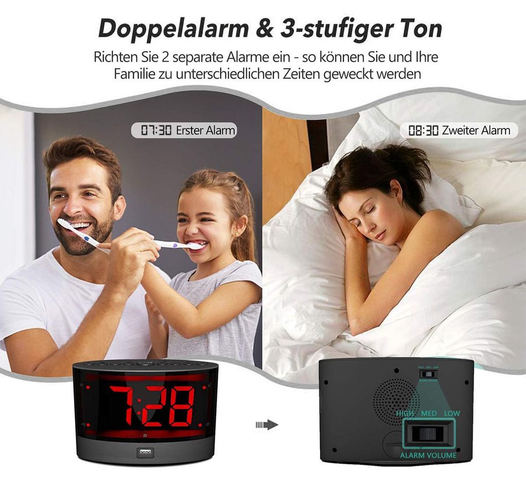 penisring nos Extra lauter Wecker mit Funk-Vibration, für Schwerhörige &