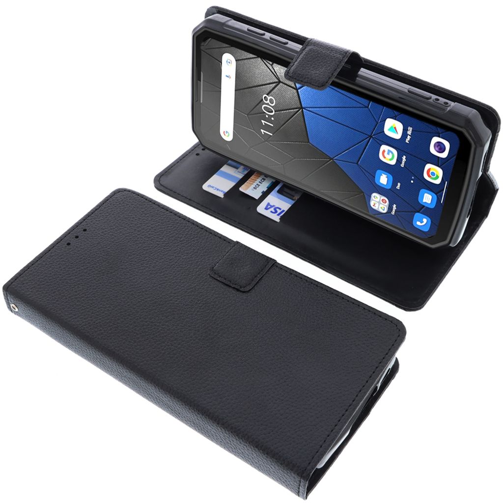 foto-kontor Tasche kompatibel mit Oukitel WP21 Schutzhülle Book Style schwarz Schutz Hülle Buch