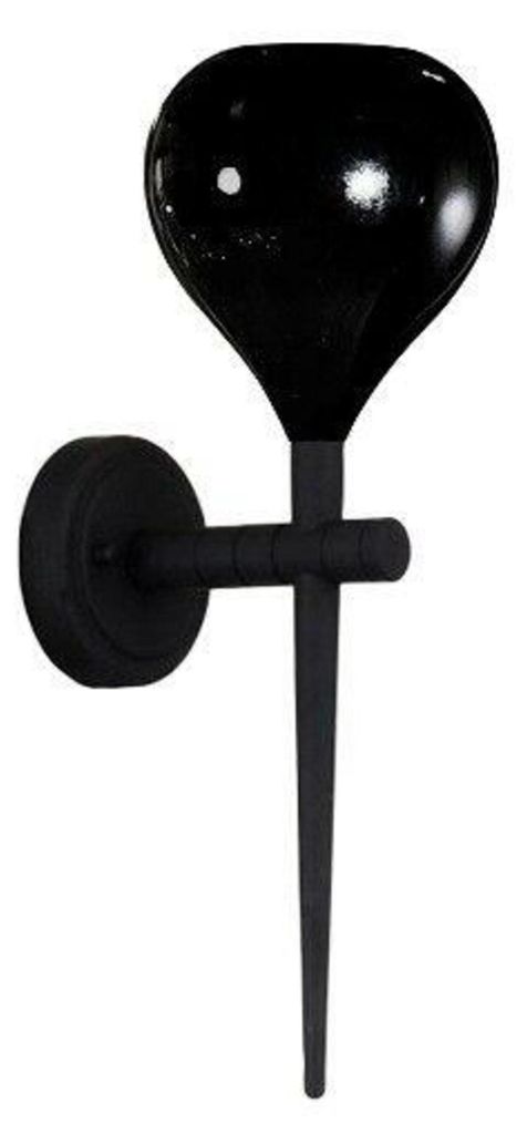 AZzardo Wandleuchte Aga, schwarz/schwarz, AZ1074, E14, 1x40W, IP20, 16cm, schwarz