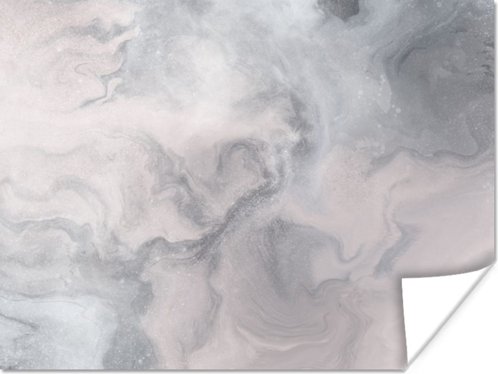 MuchoWow Poster Wolken - Abstrakt - Malen 40x30 cm - Plakate für die Wände - Poster Wohnzimmer