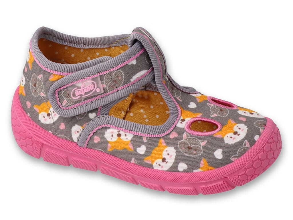Stiefeletten Befado Honey 630p015 grau rosa mit Füchsen flexibel höher