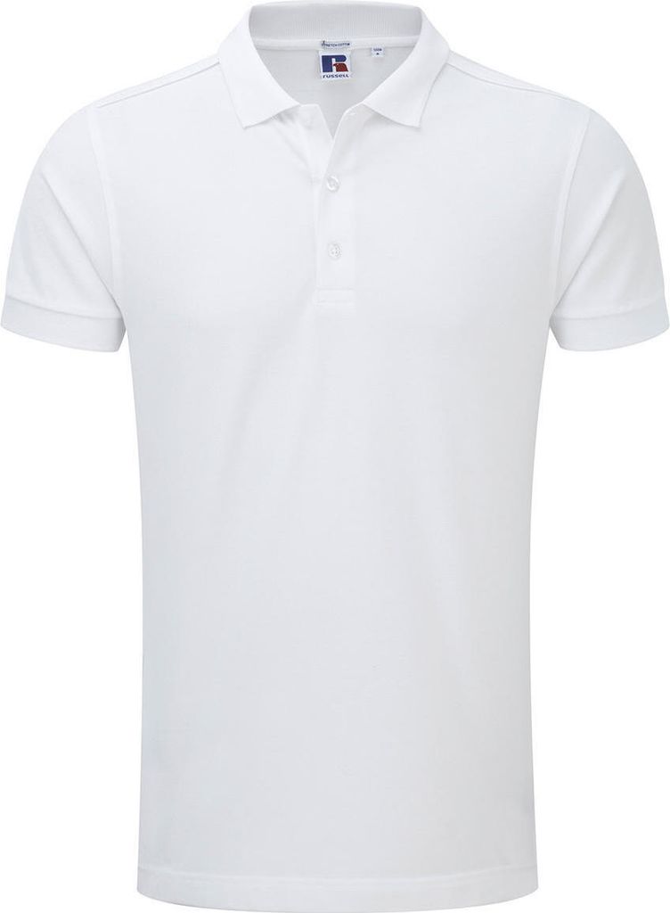 Russell R-566M-0 | Herren Stretch Polo Shirt / längere Ausführung - Farbe: White - Größe: M