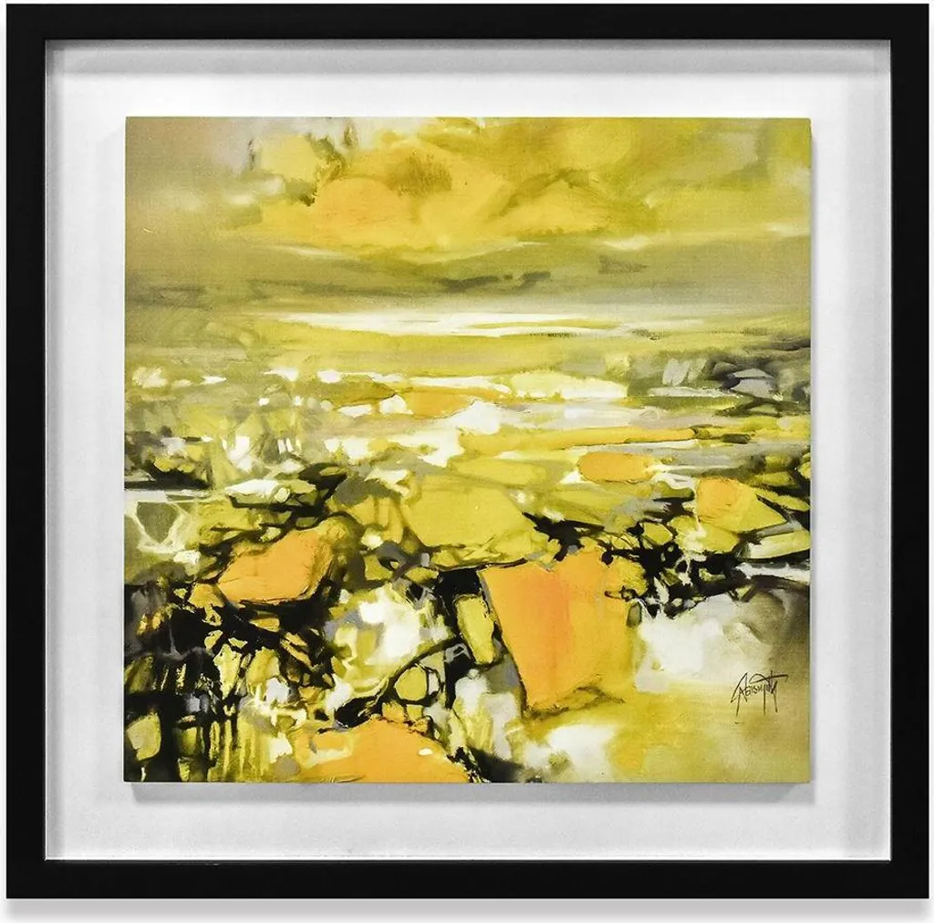 Tableau Scott Naismith Yellow Matter 2 : Déco murale bois sans reflet