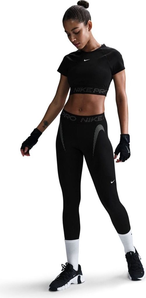 Nike W Np Df Mr 7/8 Tight Tt Grx Black/White Black/White M