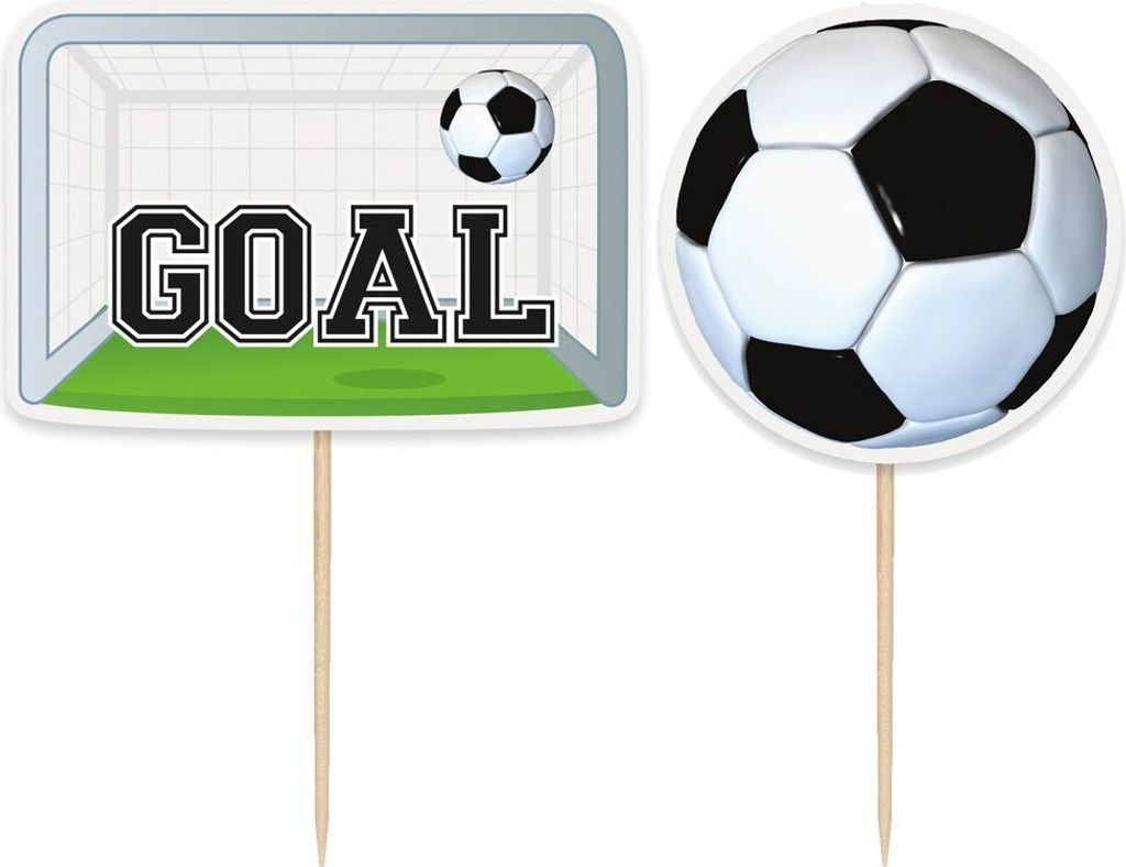 Fußball-Kuchenaufsatz, 6 Stück