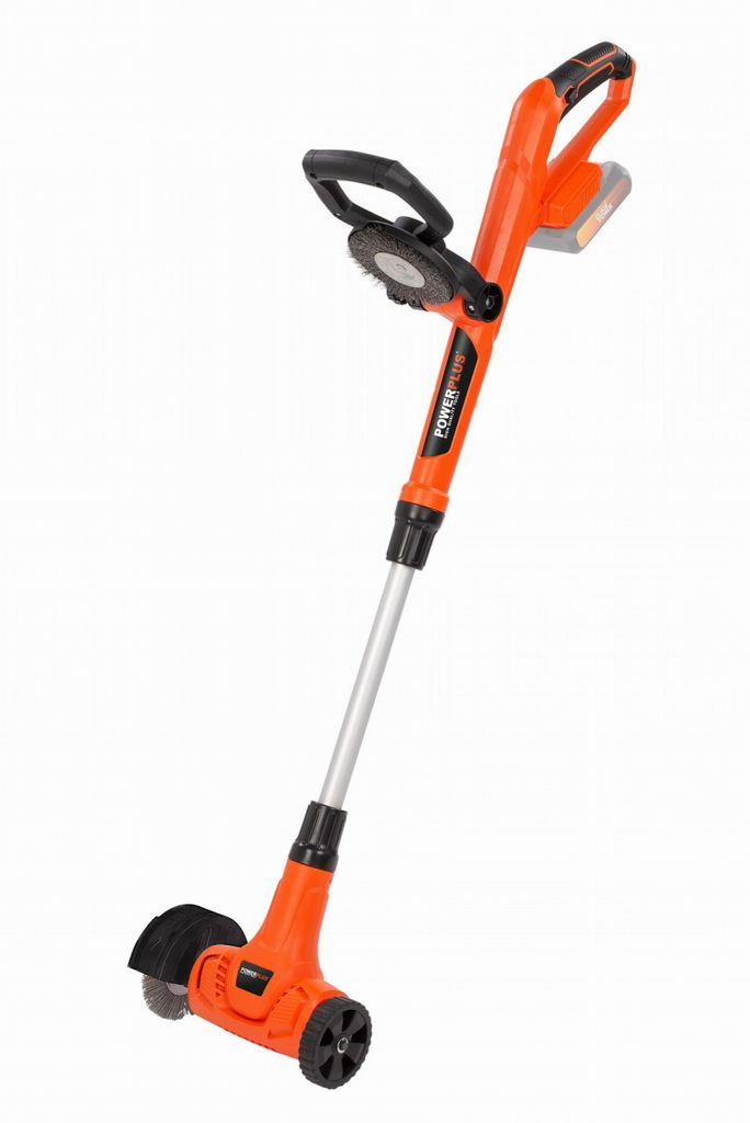 Powerplus Dual Power Akku-Teleskop-Unkrautstecher POWDPG8060-20 V Unkrautstecher, ohne Batterie und Ladegert, mit Nylon- und Stahlbrste, Gartengert...