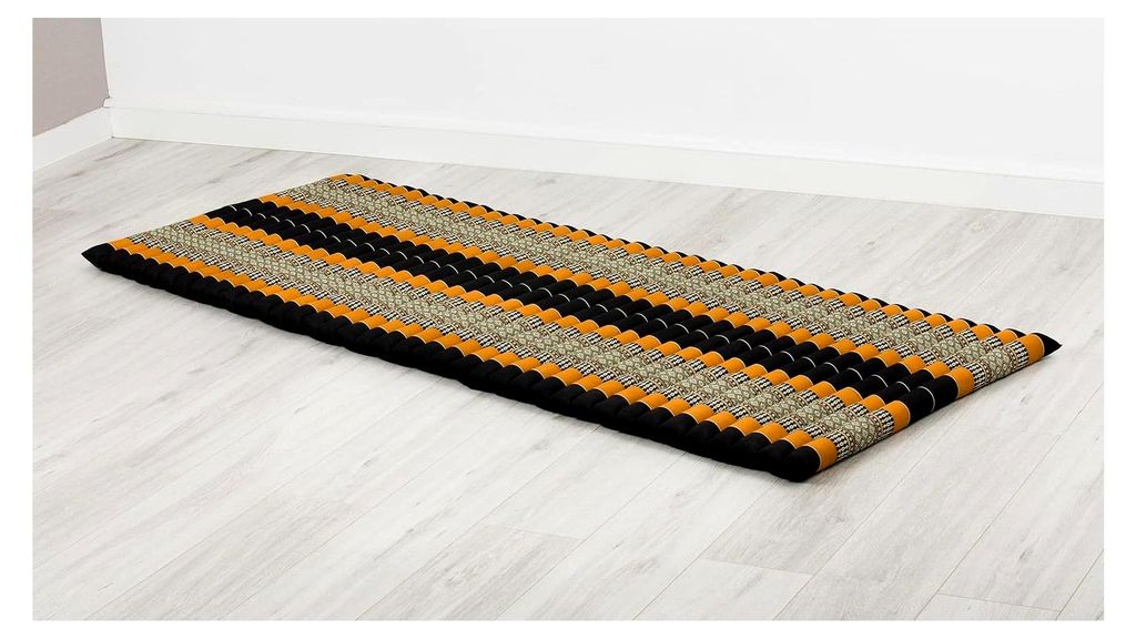 Rollmatte Rollmatratze M schmal Einzelbett - 200x75x4,5cm - Gästebett Gästematratze 1 Person mit Muster, Reisebett Kofferraum Outdoor, Thaimatte ...