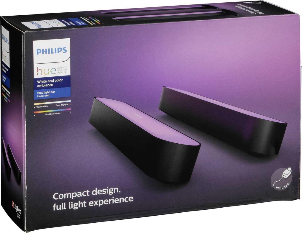 Philips Hue Play Lightbar Doppelpack LED schwarz Produktbild 