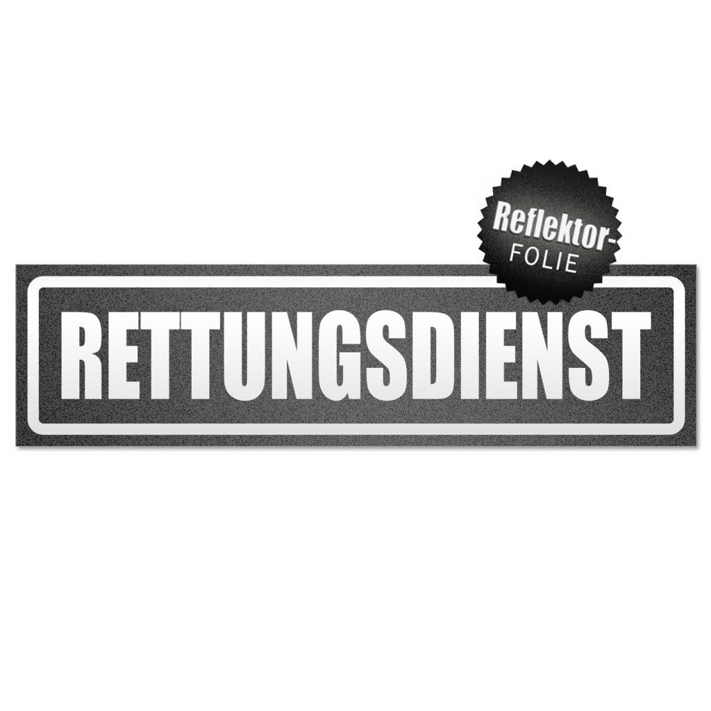 Rettungsdienst invertiert Magnetschild Schild magnetisch