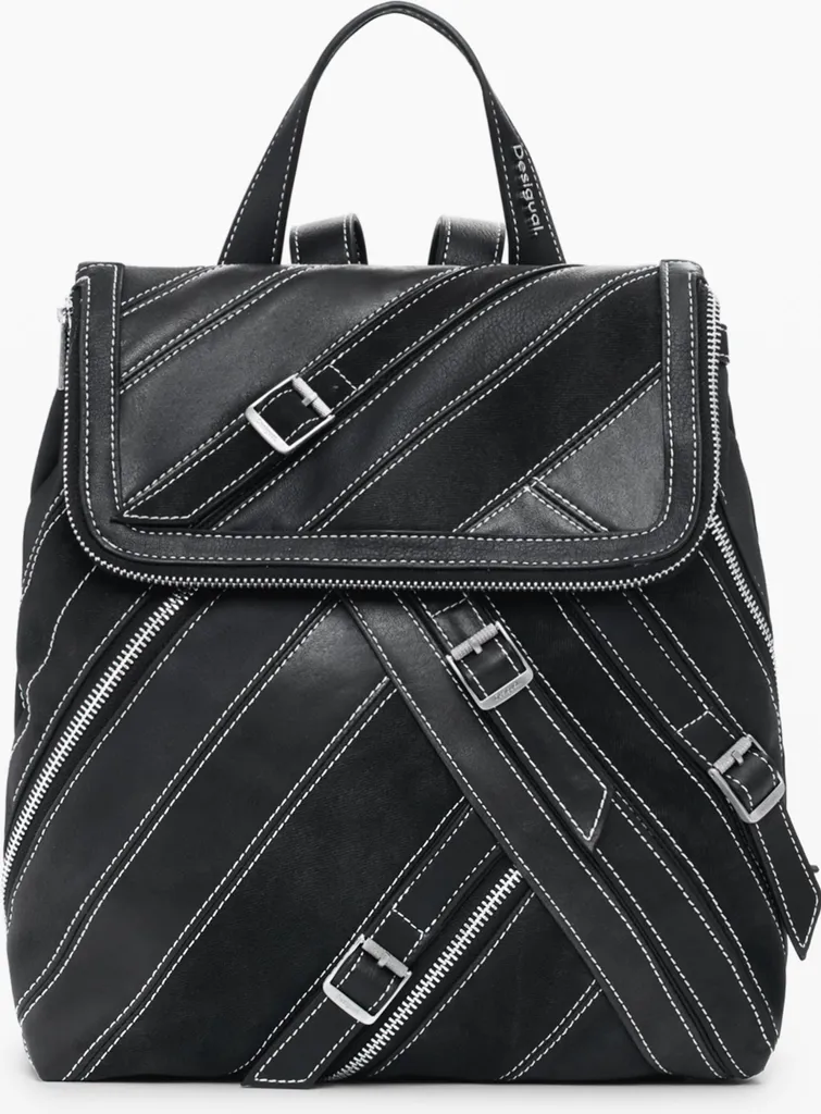 Sac à dos noir femme contre le désordre : compartiments et style moderne