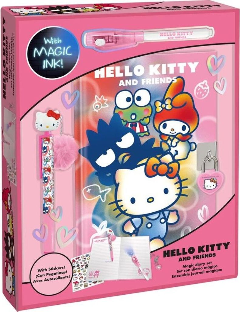 Hello Kitty Tagebuch + Zauberstift + Topper-Stift