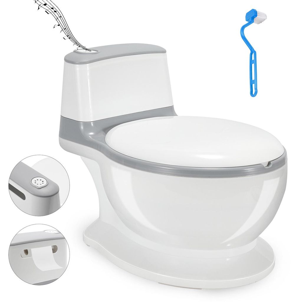 Siège de toilette pour enfant réaliste, avec bouton de Image du produit 