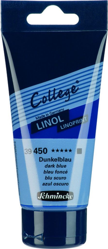 Schmincke College Linol Dunkelblau 75ml 39450013 Linoldruck Farbe