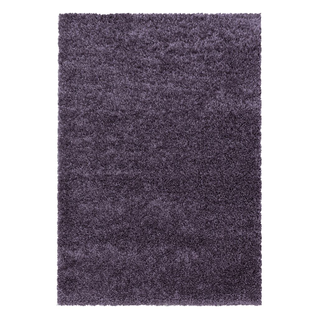 Villa Möbel Sydeno Wohnzimmer-Teppich, Hochflor-Teppich, Flauschig, Einfarbig, Farbe:Violett, Grösse:120x170 cm