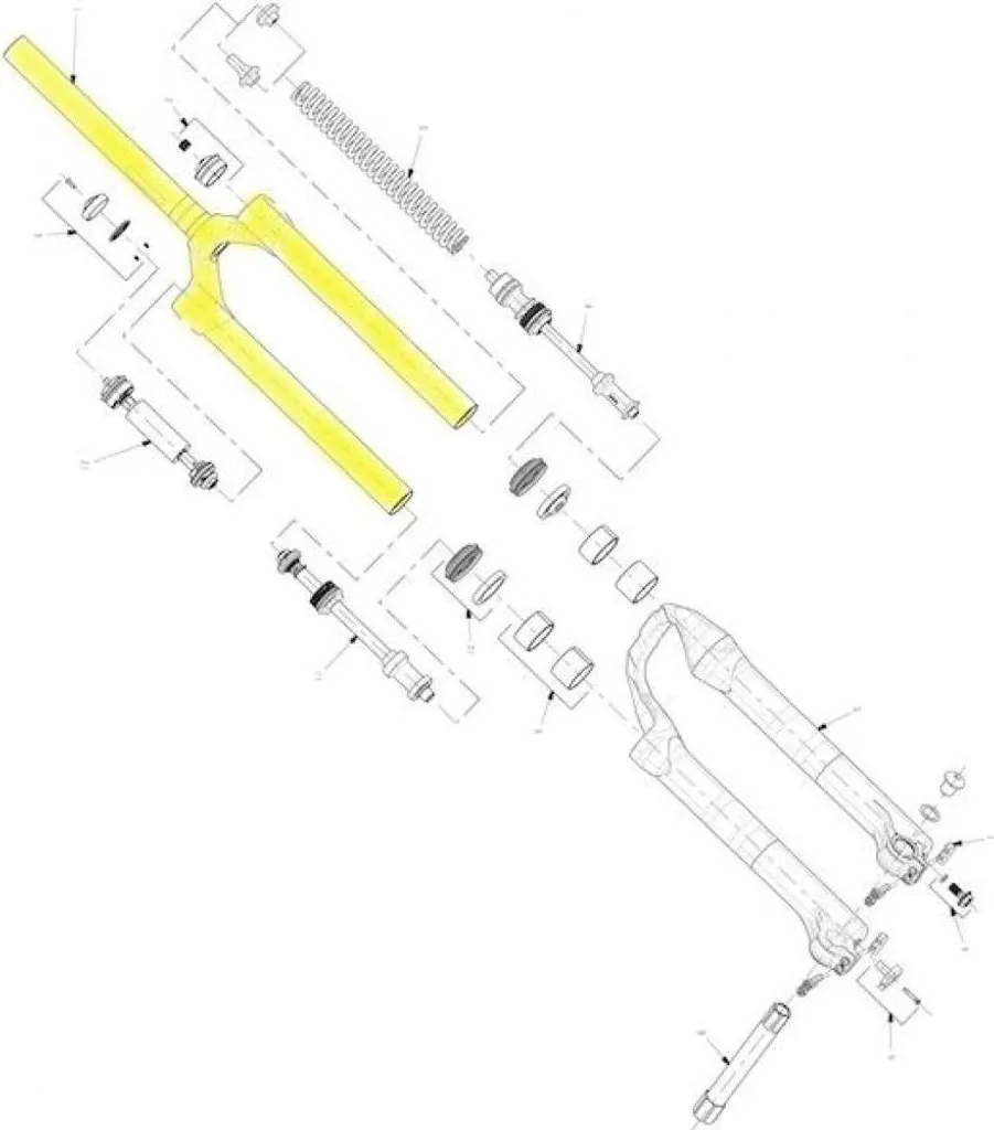 Pivot de fourche Manitou Circus Expert 100 mm, tube de direction vtt