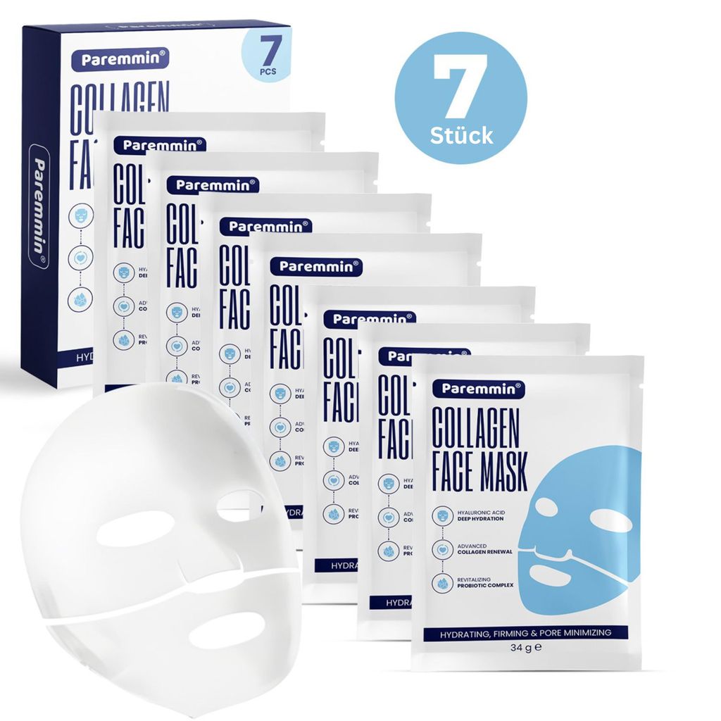 Paremmin Kollagen Maske (7 Stück) - Korea Bio-collagen Produktbild 