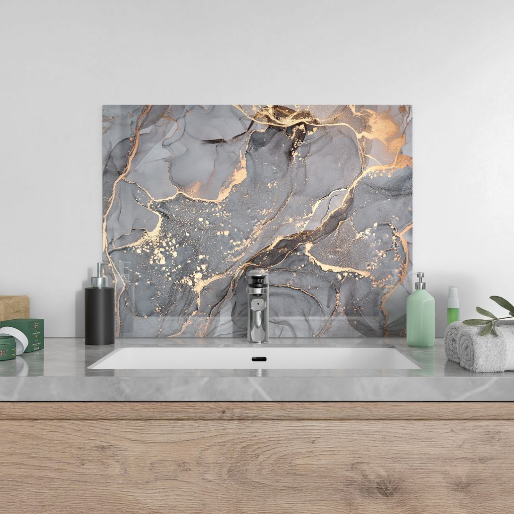 DEQORI Küchenrückwand Glas 80x60 cm 'Elegantes Produktbild 4