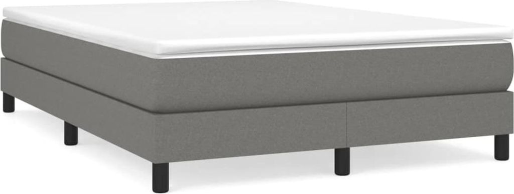 vidaXL Box spring bed frame dark grey 140x200 cm fabric Obrázek produktu 