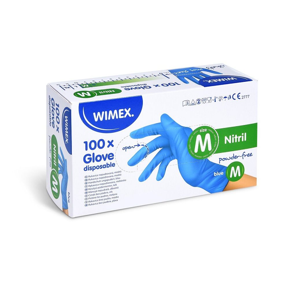 Nitril-Handschuhe blau puderfrei M/100St