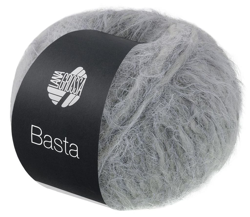 Lana Grossa Basta 0048 Wolle, grau, 50g, 100m Lauflänge, Produktbild 