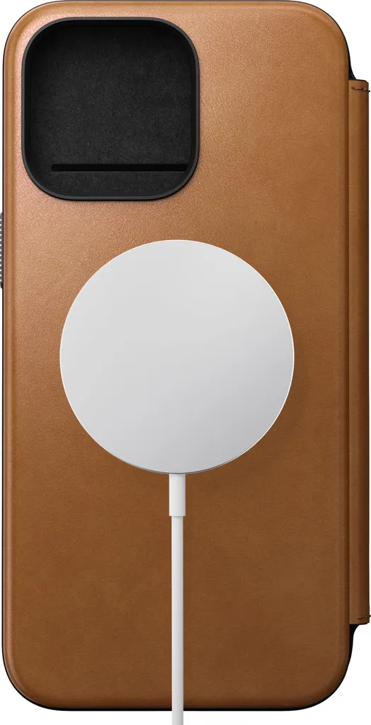 Custodia a Libro Nomad iPhone 15 Pro Max Marrone Inglese - Pelle Vera - 6