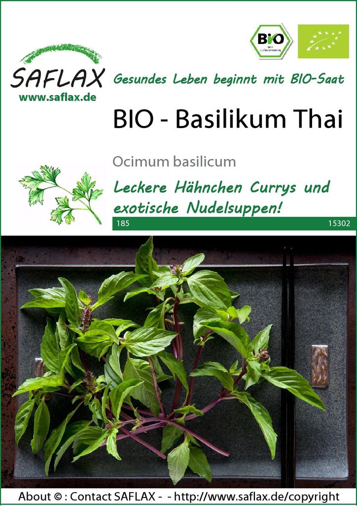 Artikelbild 1 von 'BIO Basilikum Thai' aus der Kategorie Basilikumsamen