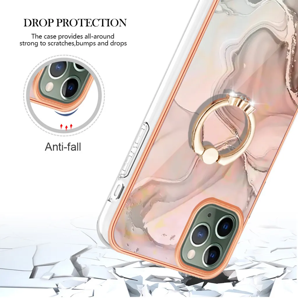 Custodia Chic iPhone 11 Pro Max con Anello Gioiello Crème - 5