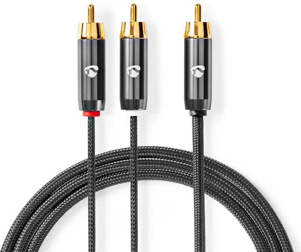 Câble Audio pour Caisson de Basses RCA 3m - Connecteurs Plaqués Or