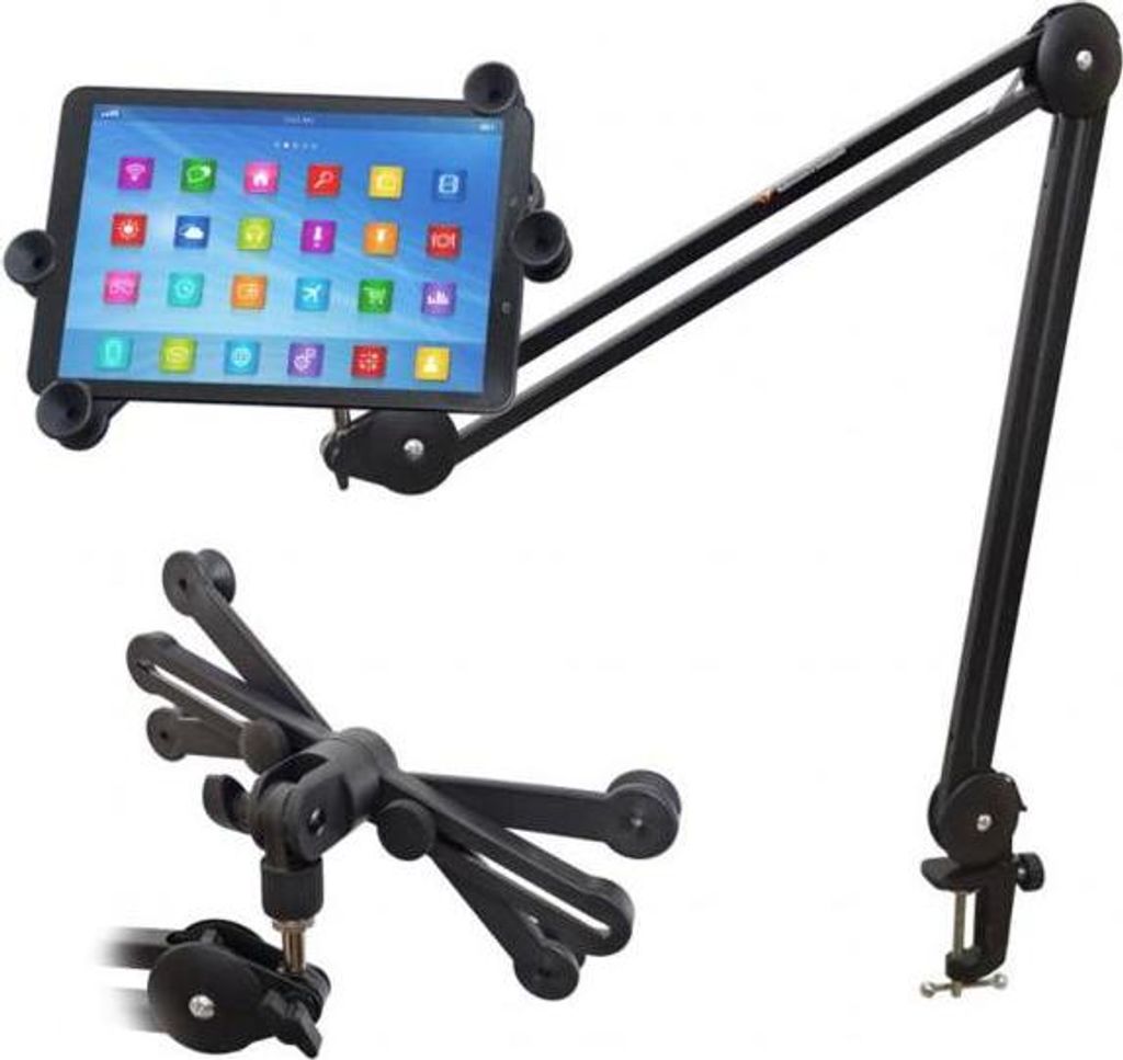 keepdrum variable Tablet-PC iPad Halterung mit MS138 Gelenkarm-Stativ
