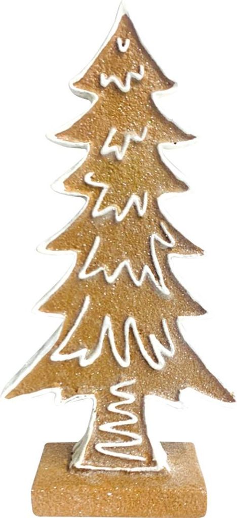 Dekofigur Pfefferkuchen Baum 25 x 12,5 x 5,5 cm bunt