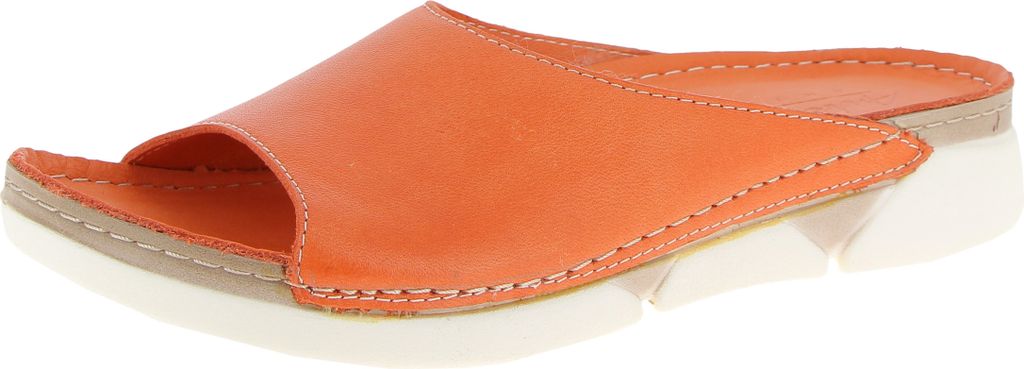 Andrea Conti Damen Pantolette Leder breiter Riemen sportliche Sohle 0529610, Größe:39 EU, Farbe:Orange