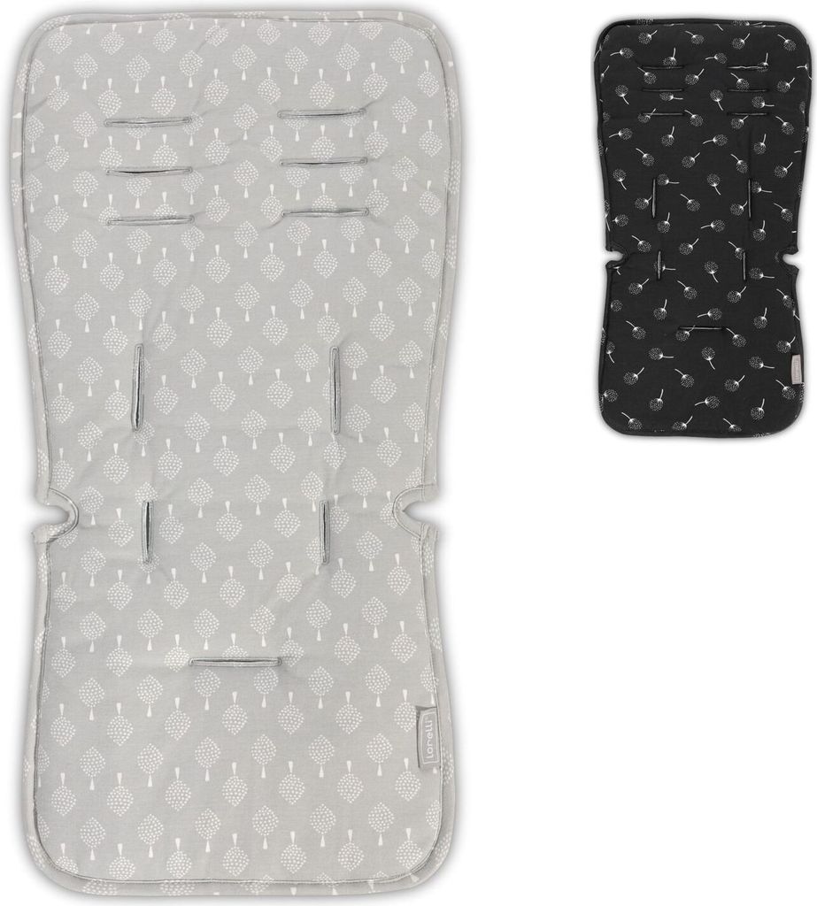 Lorelli Kinderwagen Sitzauflage, Universal, Elastikband, extra Gurtffnungen grau