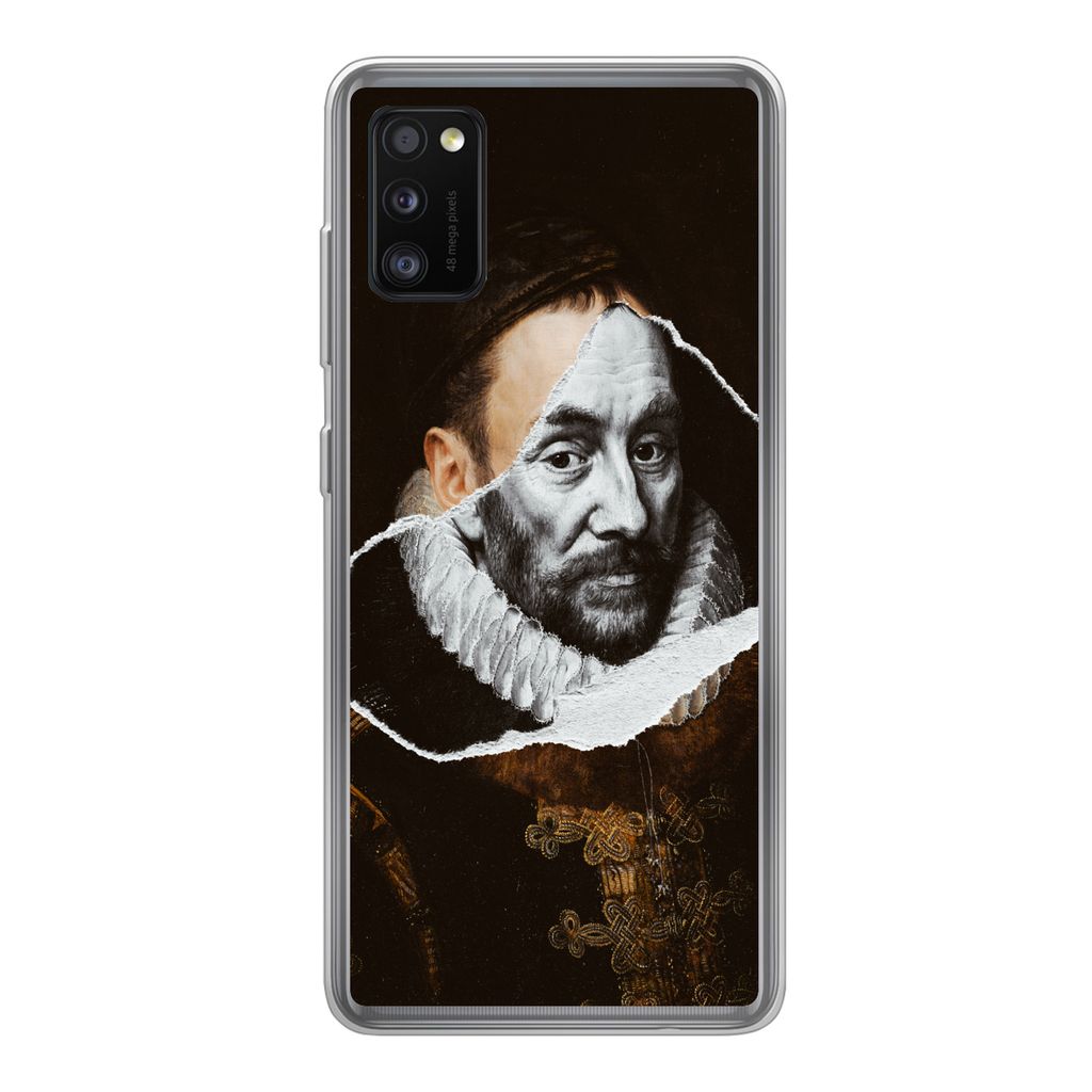 MuchoWow Handyhülle Schutzhülle Hülle für Samsung Galaxy A41 Wilhelm von Oranien - Alte Meister - Adriaen Thomasz Silikon Softcase Handy Hül...