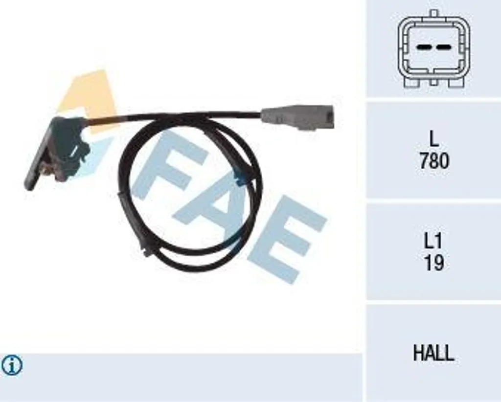 FAE 78080 Sensore velocità ruota OE 96353848 compatibile con 307