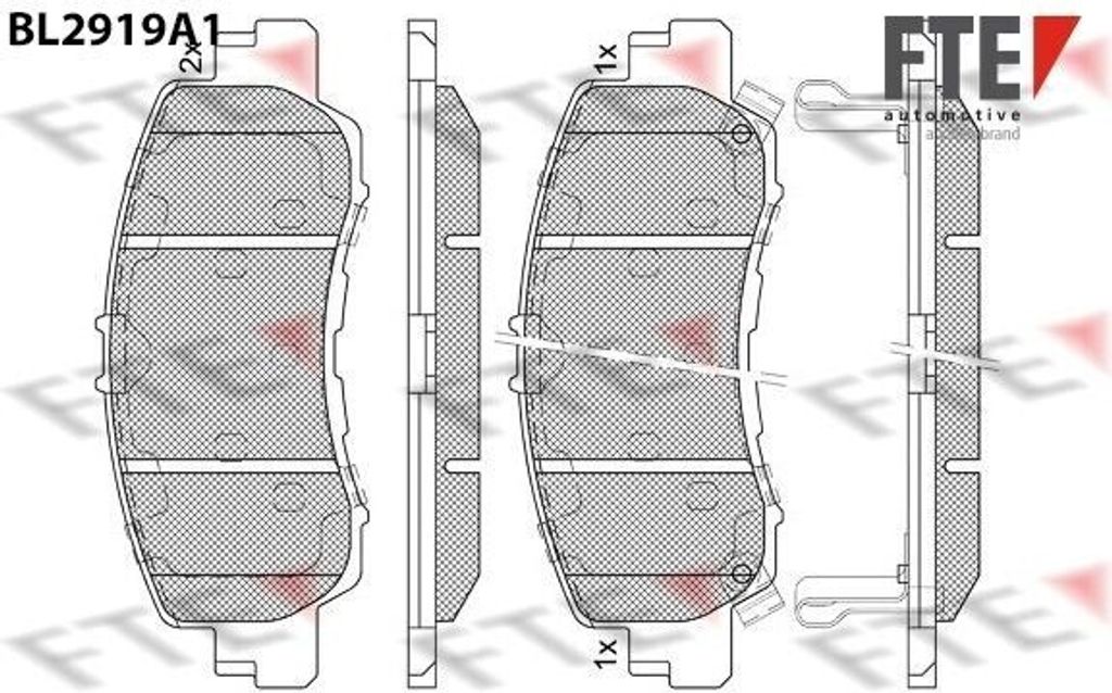 FTE Bremsbeläge Satz Vorne Bremsklötze für MITSUBISHI Eclipse Cross (GK) 9011162