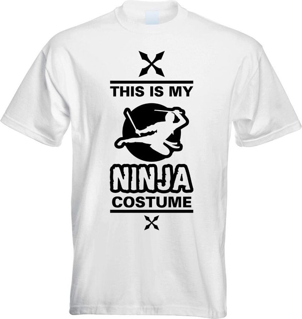 Kiwistar - T-Shirt - Weiss - This is My Ninja Costume Motiv Bedruckt Funshirt Design Print - mit Motiv Bedruckt - Funshirt Design - Sport - Freizei...