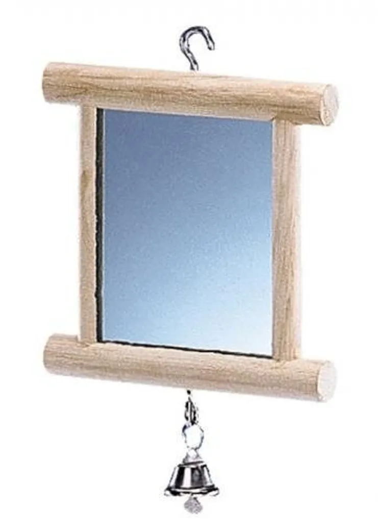 Specchio Zen 10x10 in Legno con Campana - Per Meditazione e Arredo