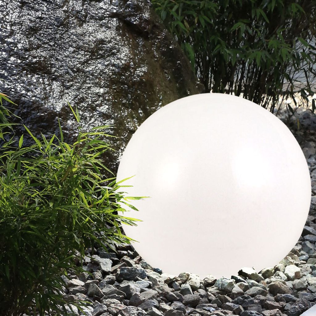 2er LED Solarleuchte, Kugel weiß, H 62 cm Produktbild 11