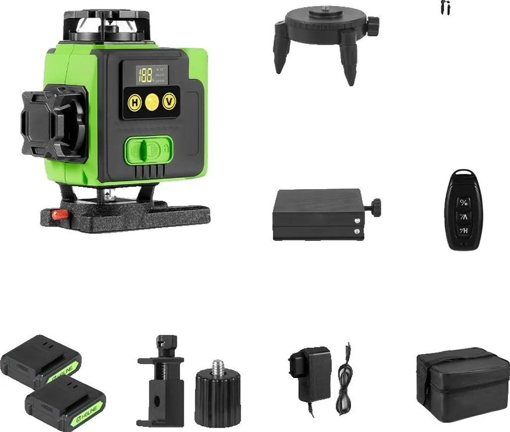 Niveau Laser pour Travaux Intérieurs - Autonivelant avec 2 Batteries UE