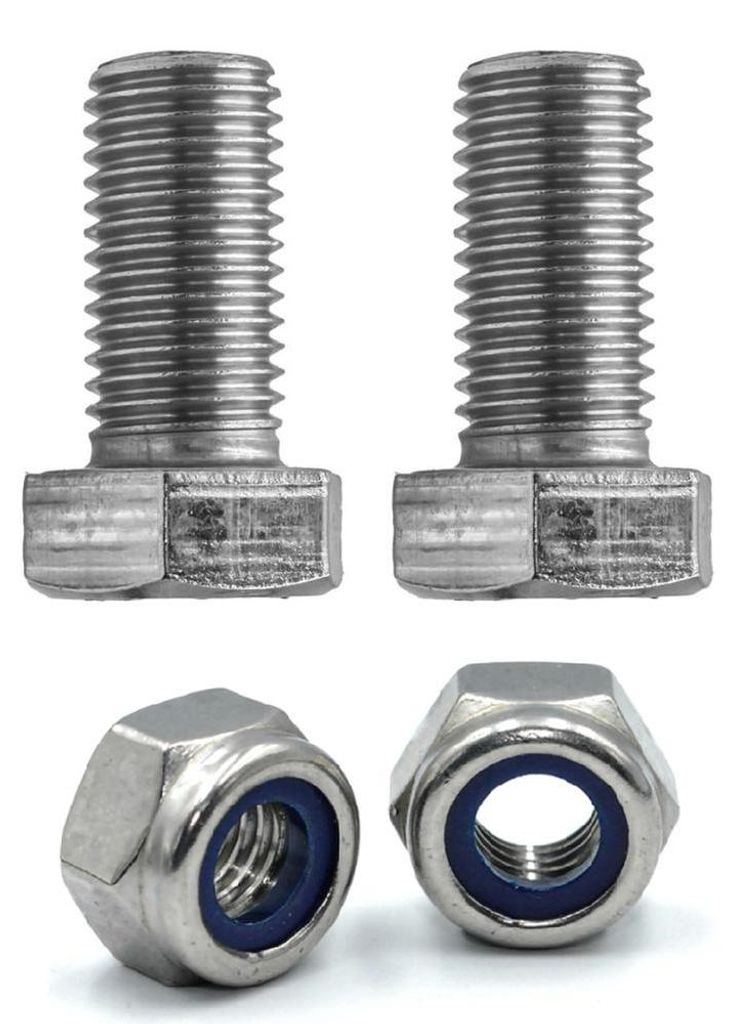 DROMET M10x25 Schrauben und Muttern Set zur Stützrad Montage, DIN 933 und 985