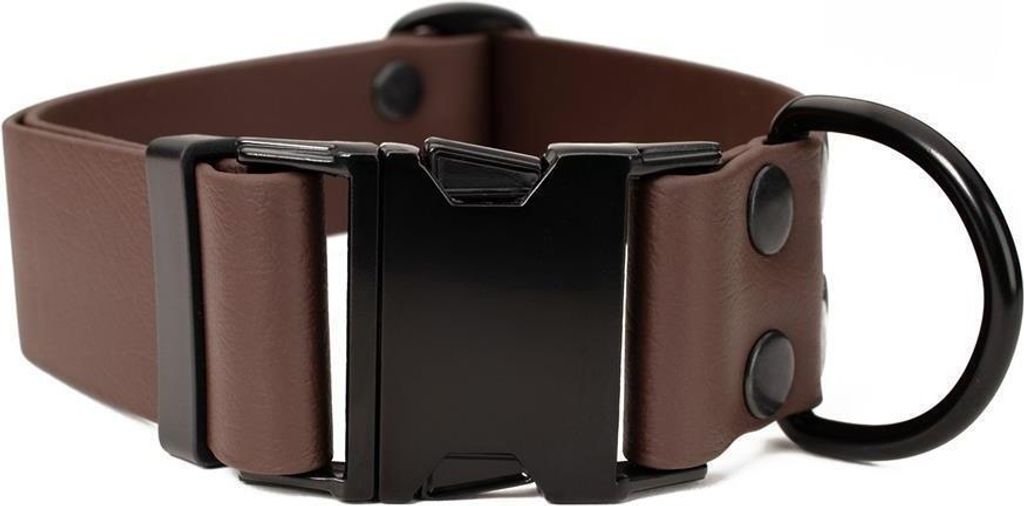 Mystique Biothane Klick Halsband 38mm braun 55-65cm