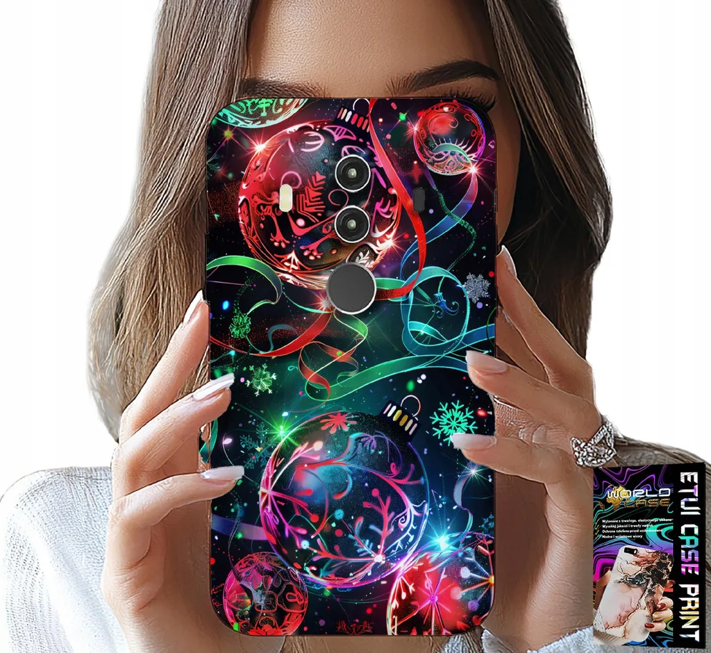 Cover Huawei Mate 10 Pro Natale - Baubles & Tree + Screen Protector