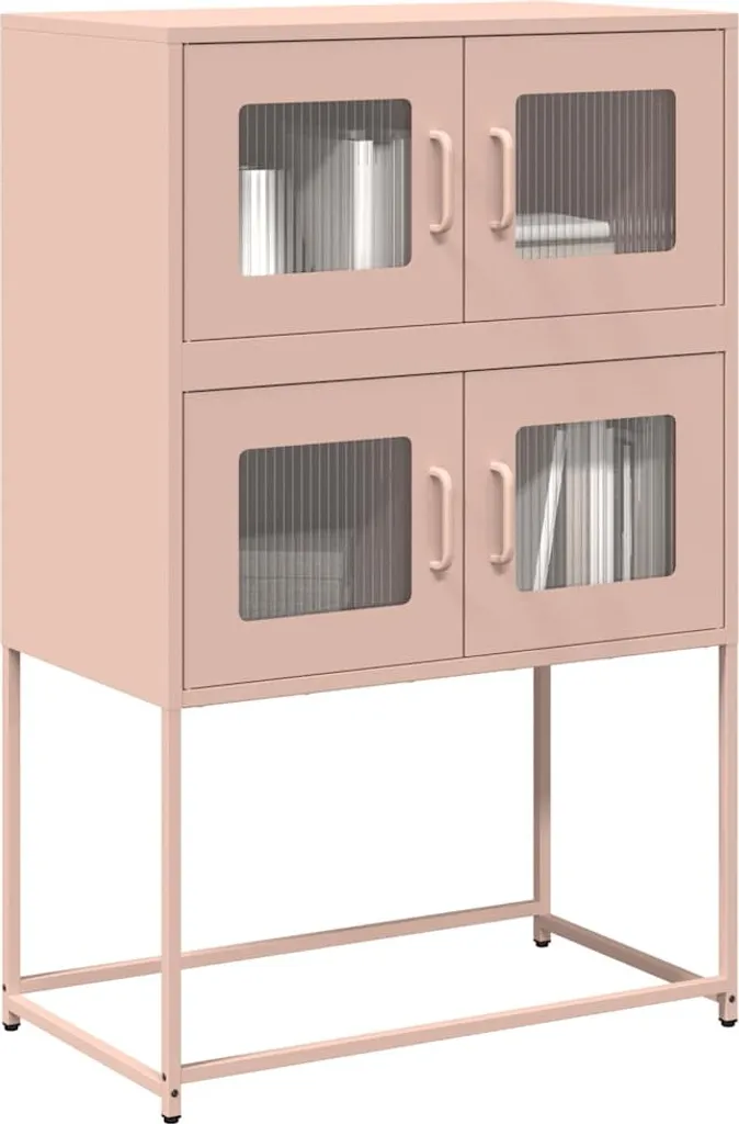 vidaXL Credenza Rosa in Acciaio 68x39x107 cm | Mobile Design Industriale
